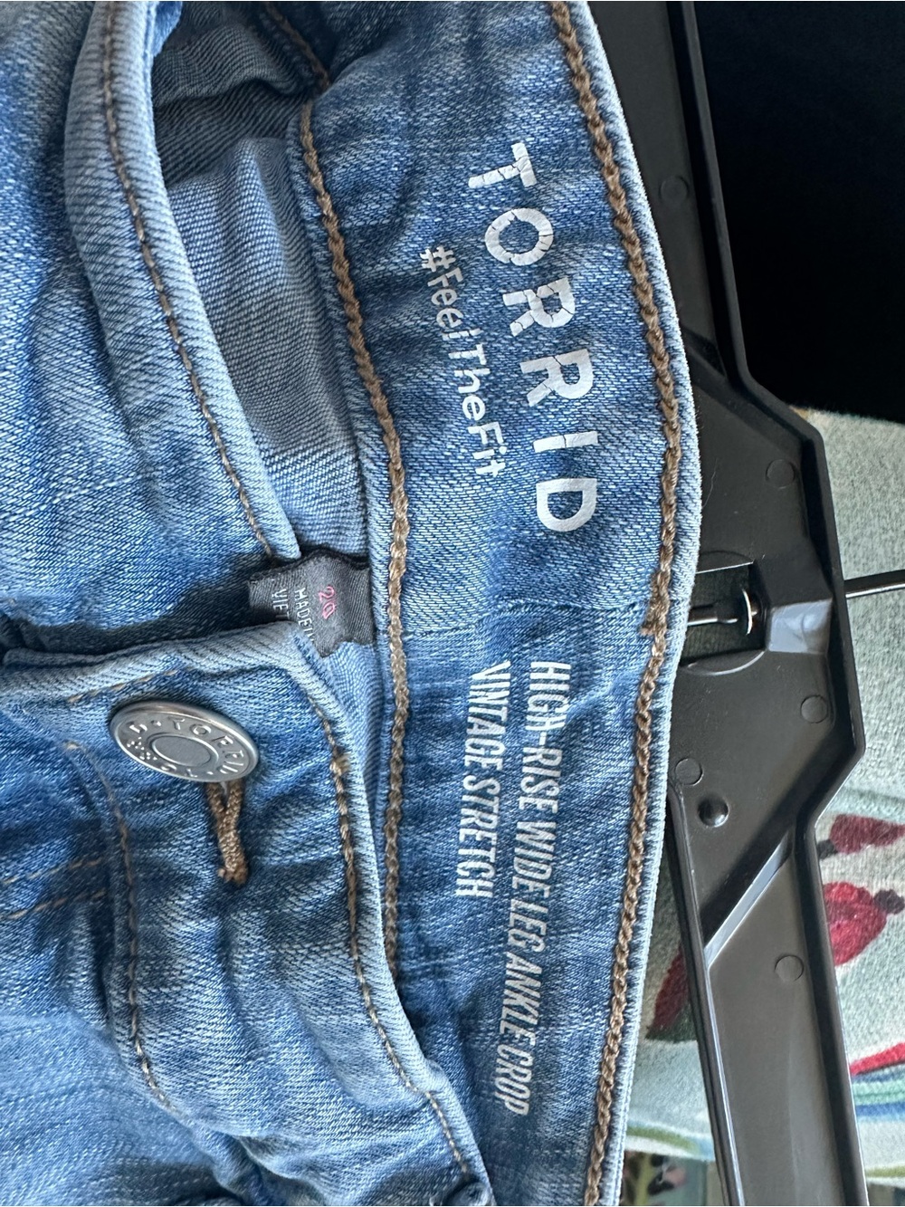 torrid light blue high-rise wide leg jeans - Picture 3 of 4